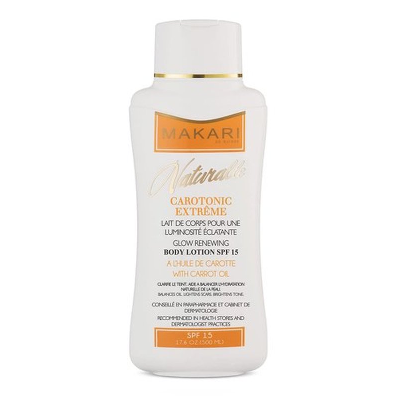 Makari Carotonic Extreme Body Lotion - Skin Brightening Formula | Fights Excess Oil & Fades Scars (17.6 oz)