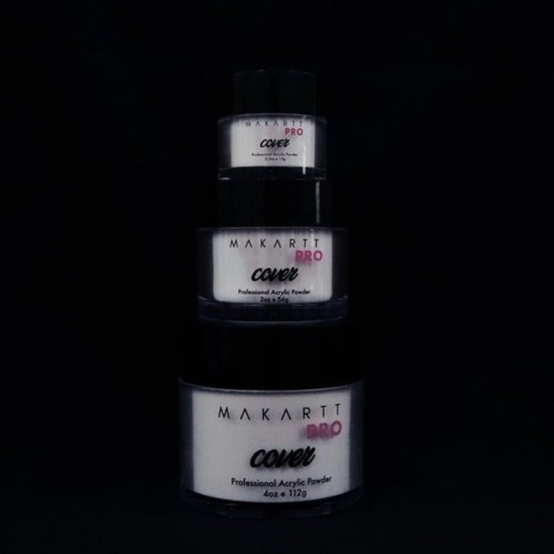 MakarttPro Acrylic Powder Set - 4 Colors 0.5oz Cover Powders for Nail Extension, Sculpting & Overlay - Cool Tone Collection for Professionals (Pink Essentials)