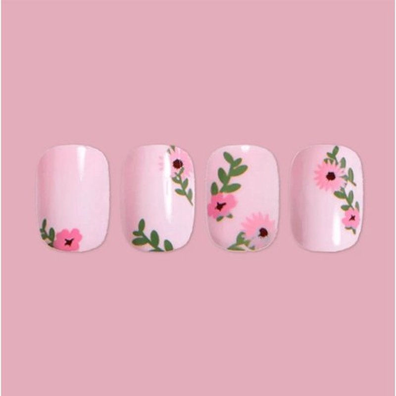 Olive & June Instant Mani Press On Nails (Glue), 42 Fake Nails, 21 Sizes Non-Toxic, Long-Lasting Recycled Materials Realistic Look (Wild Flower)