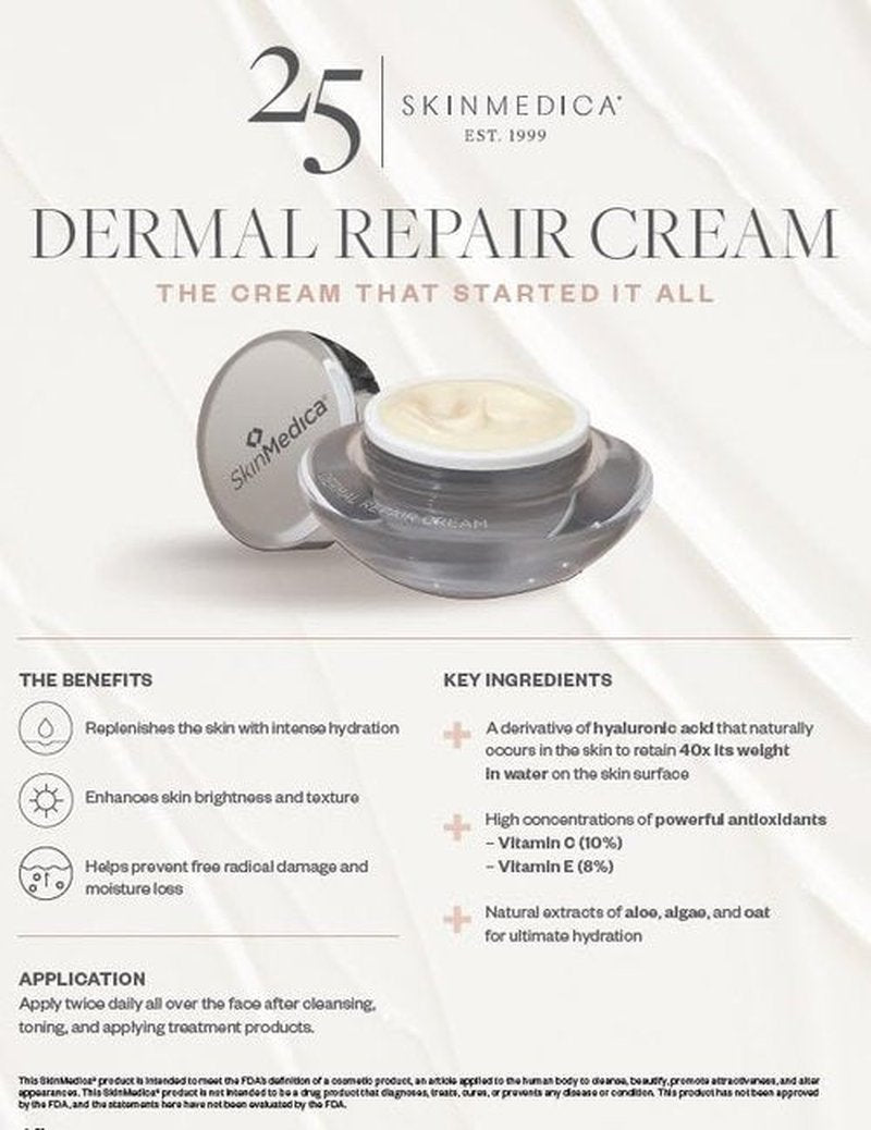 SkinMedica Dermal Repair Cream - Ultra-Rich Hydrating Face Moisturizer with Antioxidants | 2 oz