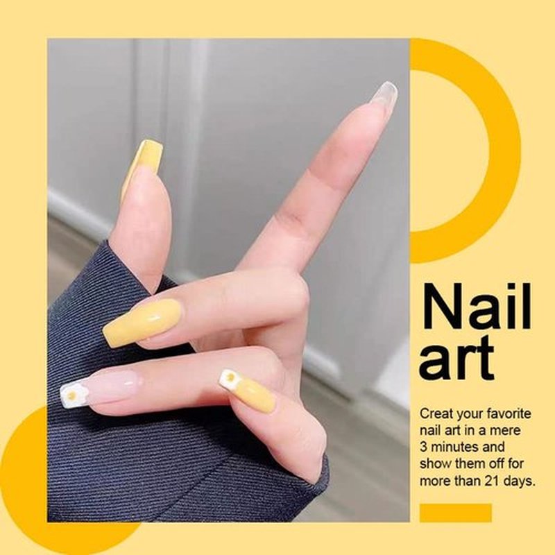 Arte Clavo 15ml Cream Yellow Nail Gel Polish, Soak Off Nail Gel Polish Nail Art Manicure Salon DIY at Home UV LED Light Required - Bright Pastel Yellow 3023…