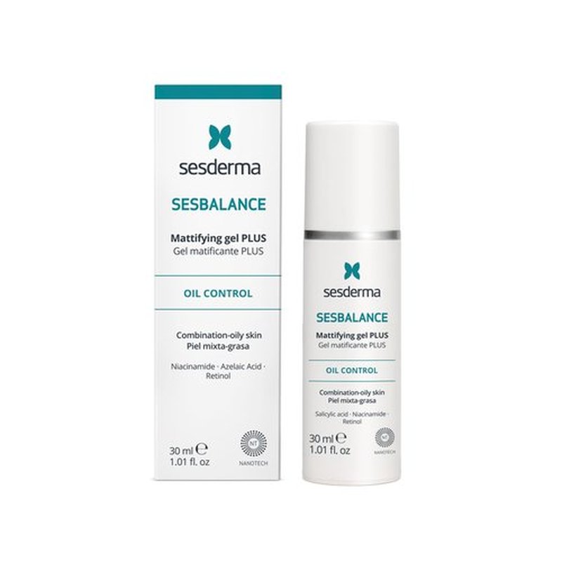 Sesderma SESBALANCE Mattifying Gel Plus - Oil Control for Acne-Prone & Combination Skin | 1.0 fl oz