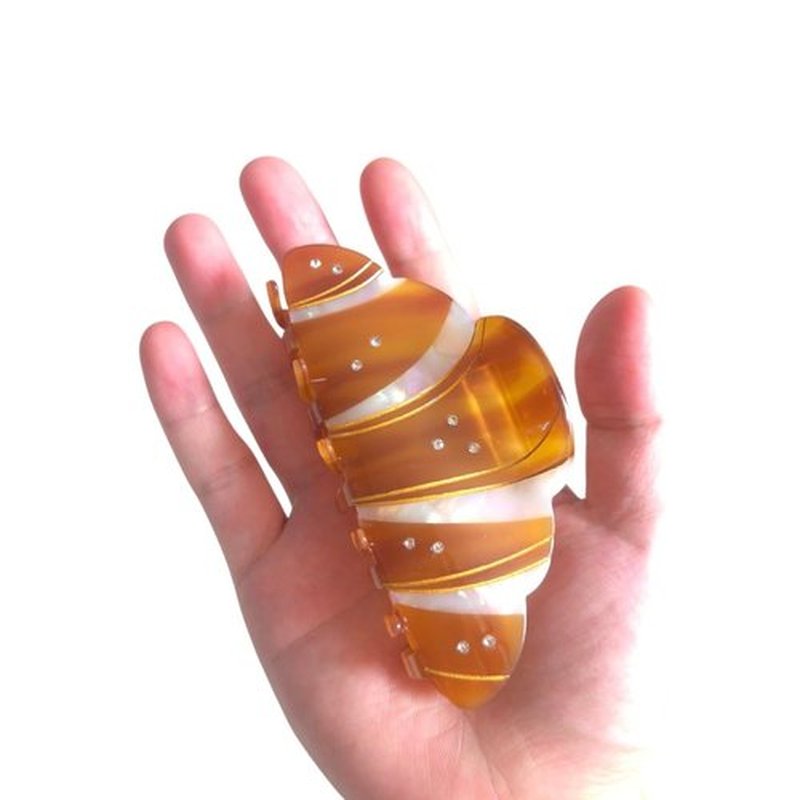 Novelty Brezel Bread Hair Clip,Cute Acetate Claw Clips,Bread Hair Clips for Women