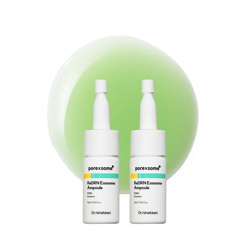 Dr.nineteen ReDRN Exosome AmpouleㅣBiome PDRN 750,000ppm + Retinol + ExosomeㅣFace Serum for Pore Tightening & FirmingㅣKorean Skin Care (0.50 fl.oz. X 2EA)