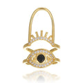 Jean Beau Gold Evil Eye Finger Nail Ring for Women Teen Art Black Rhinestones CZ Finger Cap Cover Tip Rings Gold Metal Nail Decoration Nail Protect Fashion Jewelry Gift