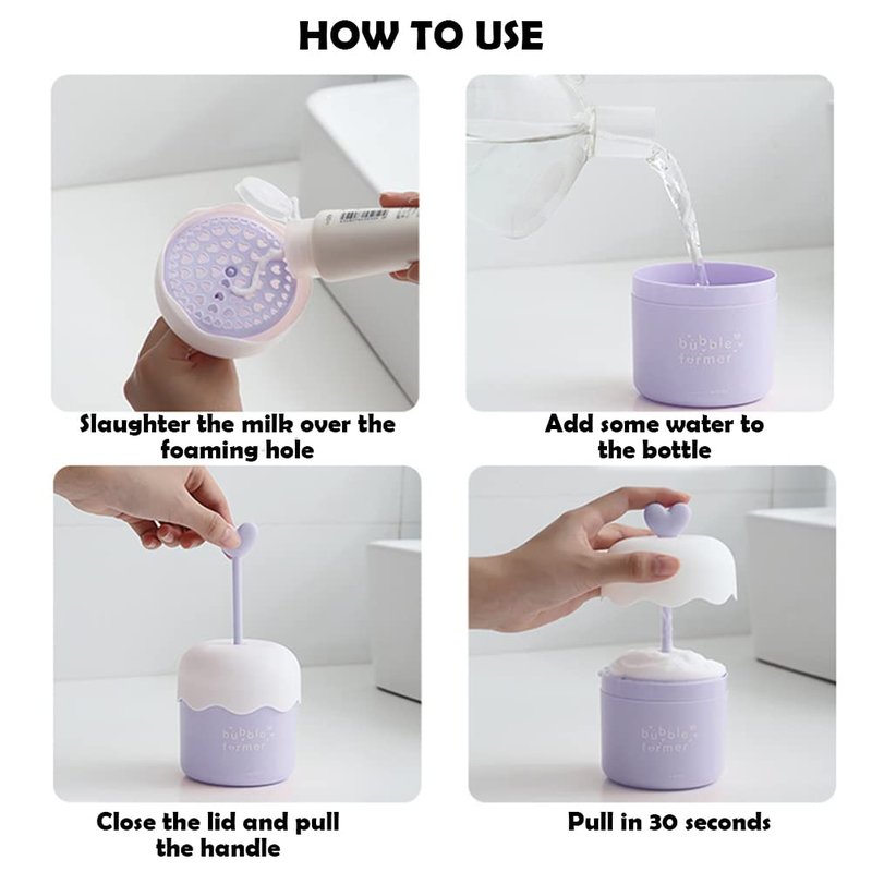 Ovrilossa Face Wash Foam Maker,Cute Cleanser Foam Cup Deep Skincare Cleaner Tool Portable Bath Accessory for Facial Cleanser Hand Soaps Bath Shampoos for Home and Travel (COLOR:Blue)
