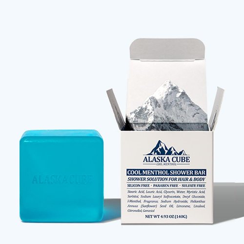 Skiennix Cool Menthol Body Soap Bar - Refreshing Cleanser with 3% Menthol | 4.93oz Ideal for Men & Women