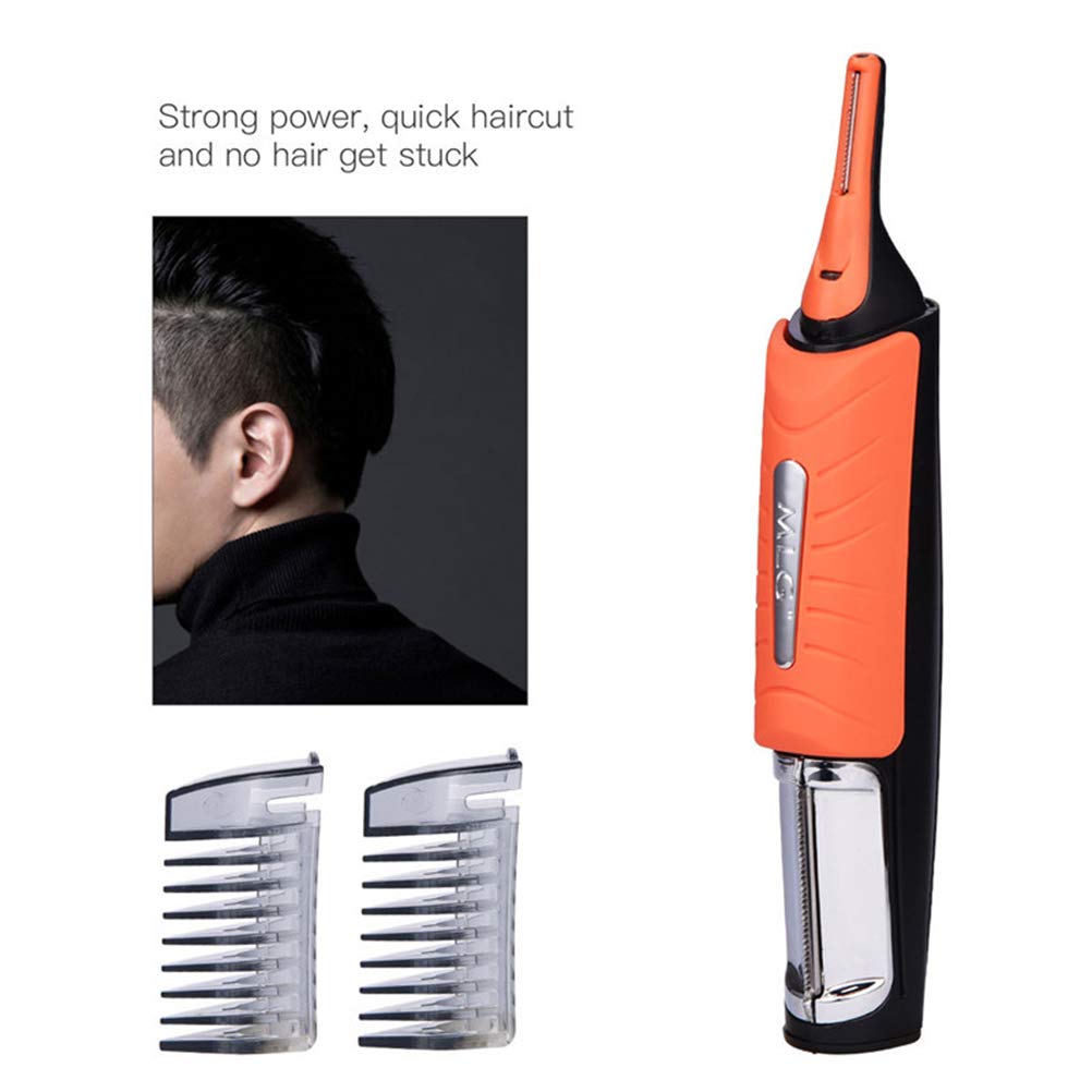 shenruifa Electric Nose Hair Trimmer, Integrated Design, Easy to Grip and Carry, LED Light, Two Comb Attachments, for Nose, Eyebrows, Beard, and Haircut, Suitable for Sensitive Skin