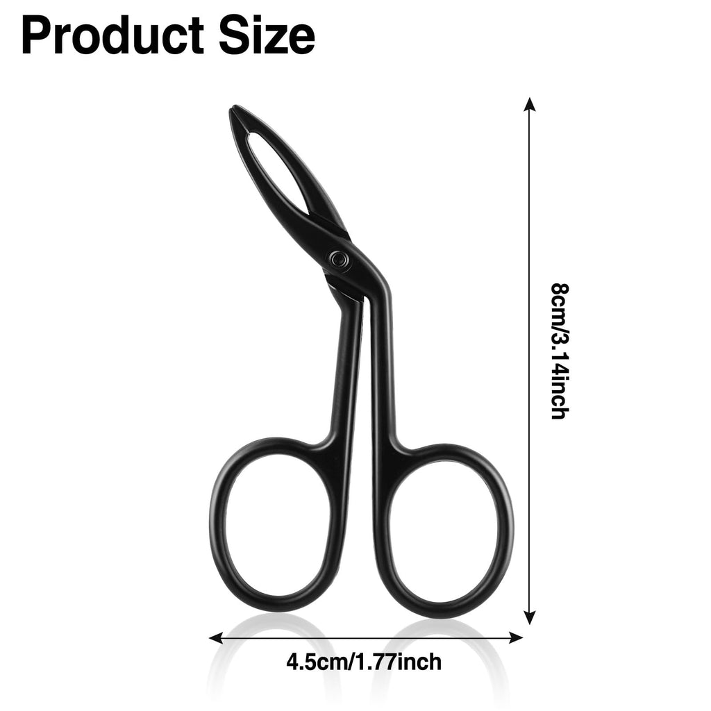 Haikole Tweezers for Women Facial hair 3 Pieces Eyebrow Tweezers,Scissor Tweezer for Remover Facial Hair Eyebrows Care Wig Plucking,Scissor Handle Tweezer Scissors (Curved)