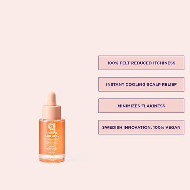Maria Nila Head & Hair Heal, Soothing Serum 1.7 Fl Oz, For Dry/Itchy Scalp, Moisturizing Hyaluronic acid, Aloe Vera & Peppermint for Soothing/Calming