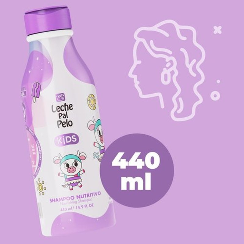 Leche Pal Pelo Kids Nourishing Shampoo - Gentle Daily Cleanse, Sulfate-Free with Jojoba & Aloe Vera | 14.9 fl. oz