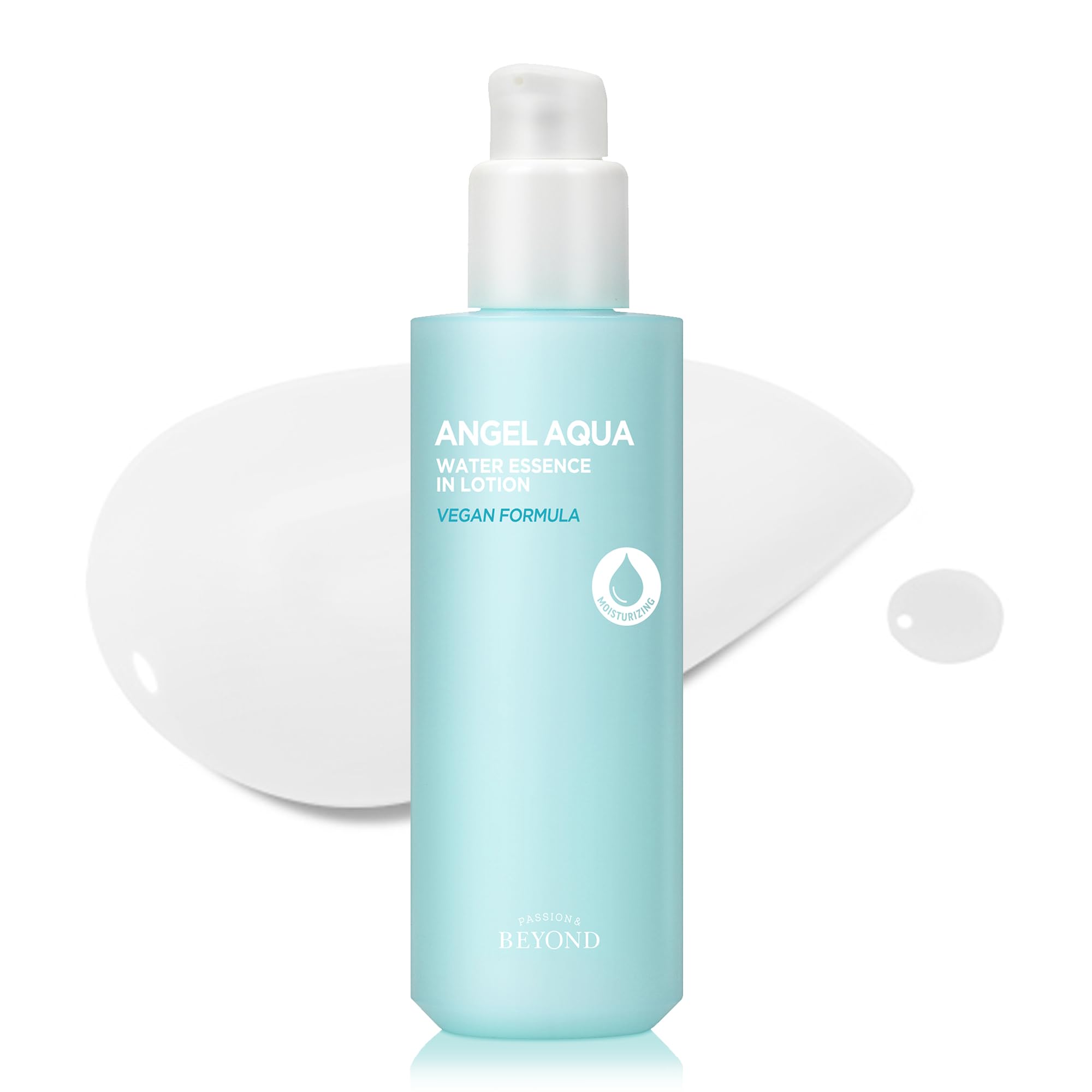 BEYOND Angel Aqua Moisture Lotion (6.8fl oz) - Lightweight, Non-Sticky Moisturizer for Sensitive Skin. Vegan Formula Korean Skin Care Cream. Chervil, Hyaluronic Acid.