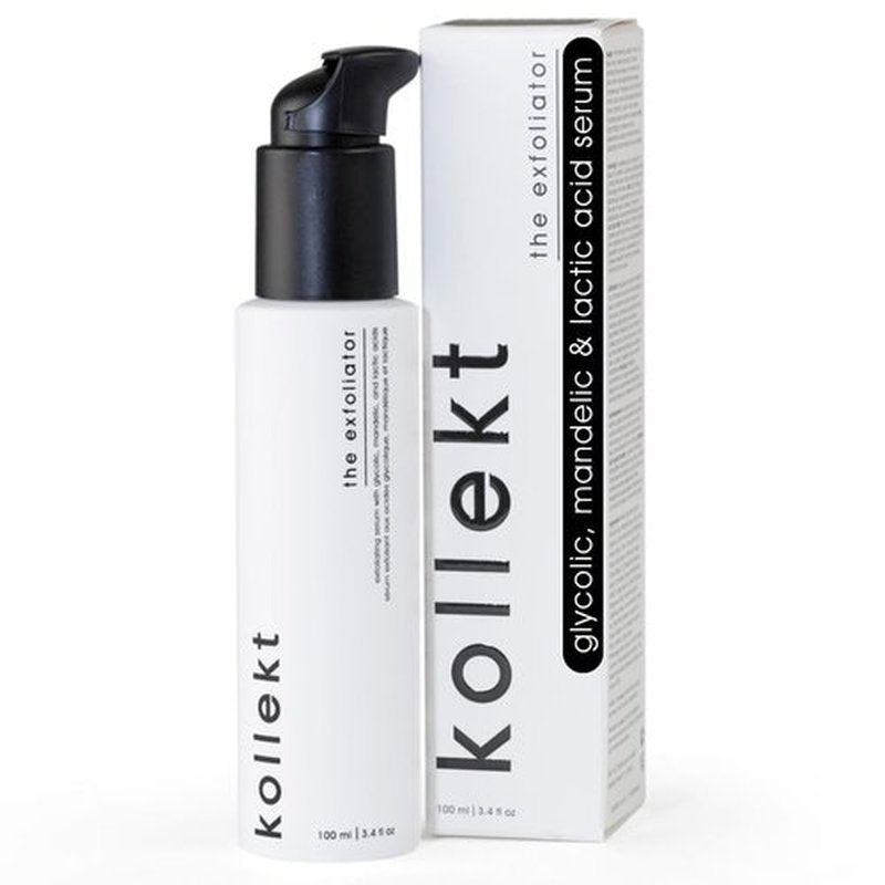 Kollekt Mandelic Acid Anti-Aging Serum for Wrinkles & Fine Lines, Gentle Facial Exfoliator for Large Pores, Dark Spots, Blackheads – with Lactic & Glycolic Acid | Gentle Daily Exfoliation + Hydration