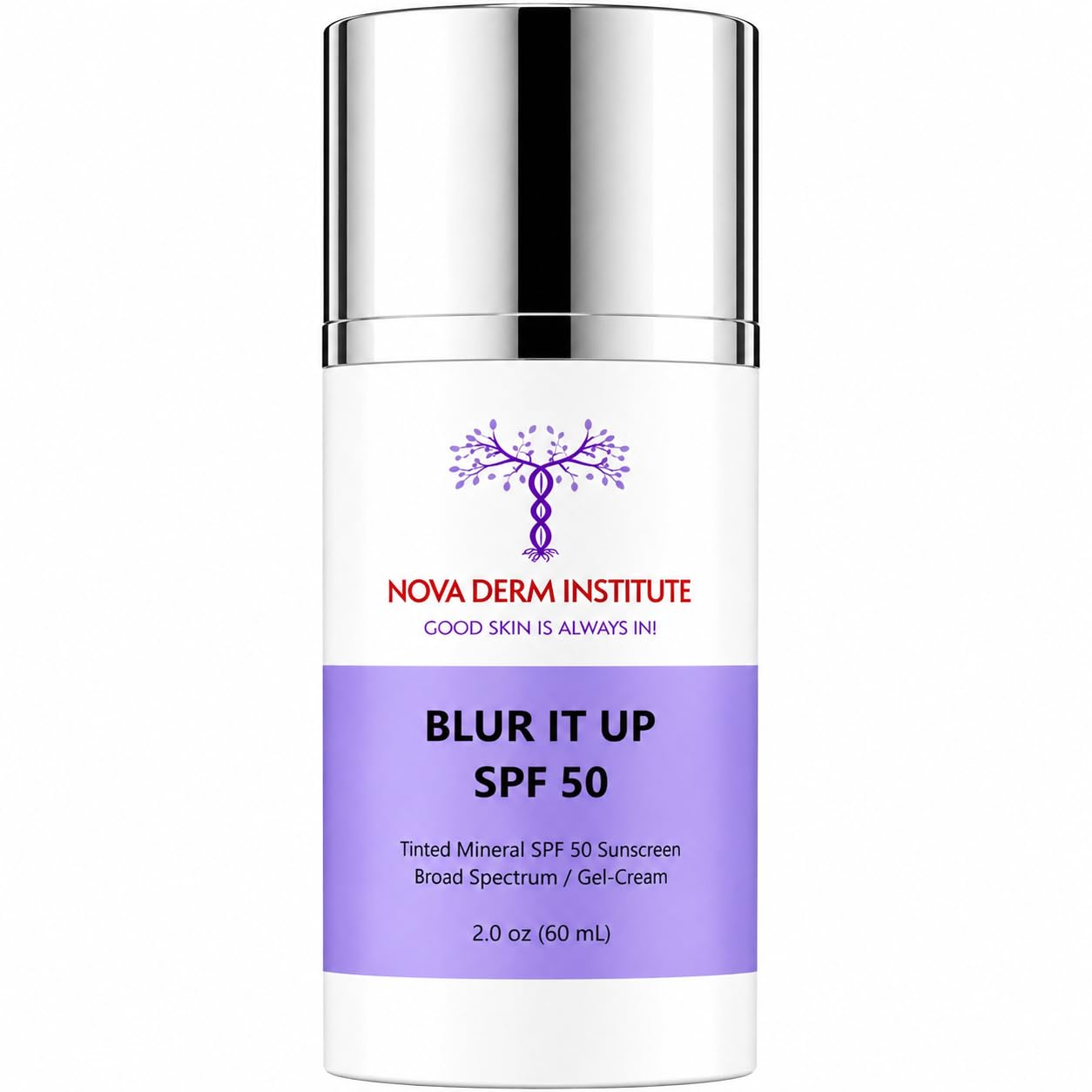 NOVA DERM Blur It Up SPF 50 Face Sunscreen Moisturizer with Zinc Oxide, Daily Face Moisturizer with SPF, Sunscreen for Dry Skin Made in USA (1.7 fl oz)