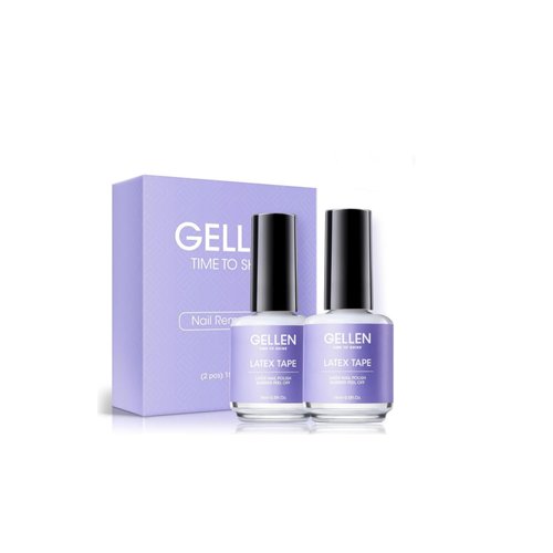 Gellen Latex Tape for Nails, Fast Drying Liquid Latex Nail Polish Barrier Peel off Latex Tape Kit Cuticle Guard for Nail Art Liquid Latex Barrier Protector