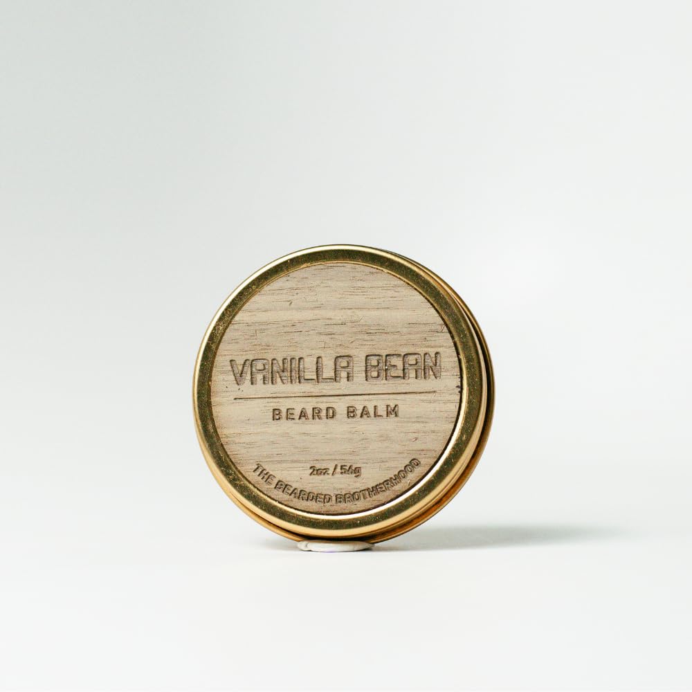 The Bearded Brotherhood TBB Vanilla Bean Beard Balm – Rugged & Refined Beard Care – Spiced Vanilla Scent with Premium Oils & Butters, 2 oz