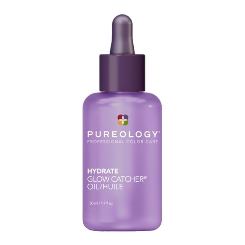 Pureology Hydrate Glow Catcher Hair Oil - Up to 72 Hours of Hydration & Shine, All Day Frizz Control, For Dry Hair, Lightweight Heat Protectant, Color Safe
