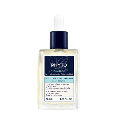 PHYTO POLLEINE Fortifying Balancing Concentrate - 100% Plant-Based Pre-Shampoo Scalp Treatment with 10 Essential Oils - Revitalizes & Soothes All Scalp Types - 1.01 fl oz