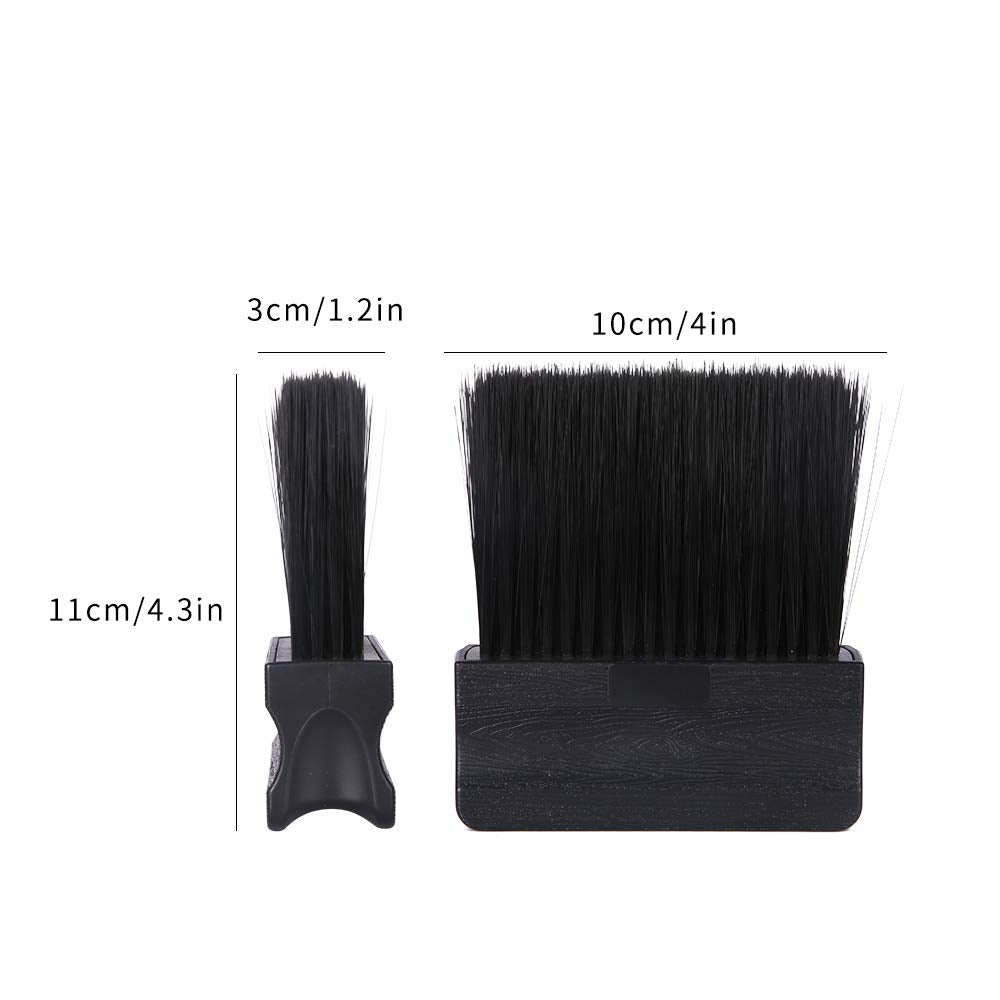 Barber Brush Neck Duster Brush for Hair Cutting, Soft Neck Cleaning Brush, Professional Salon Tool Black
