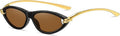 Skiennix Retro Oval Sunglasses - Stylish Cat Eye 90s Sunnies for Men & Women | Lightweight UV Protection