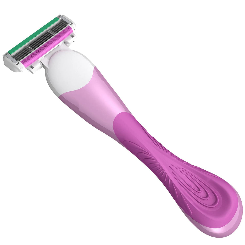 ShaveMOB 4-Blade Women's Razor Kit (Flex Head Handle + 24 Refills) - The Purist Shaving Kit