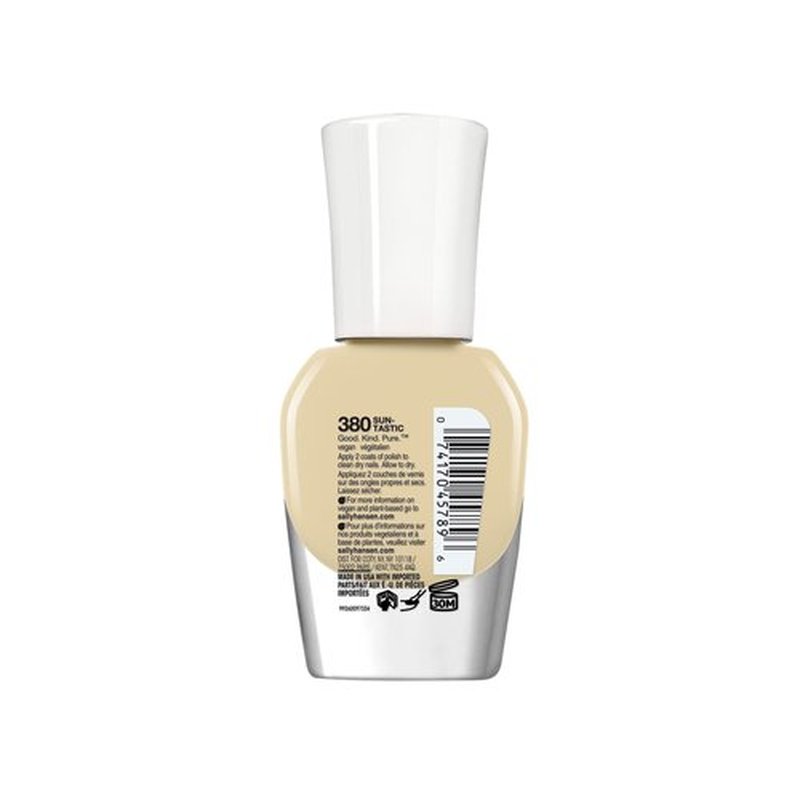 Sally Hansen - Good. Kind. Pure Vegan Nail Polish, Sun-Tastic, Packaing May Vary (Pack of 2)