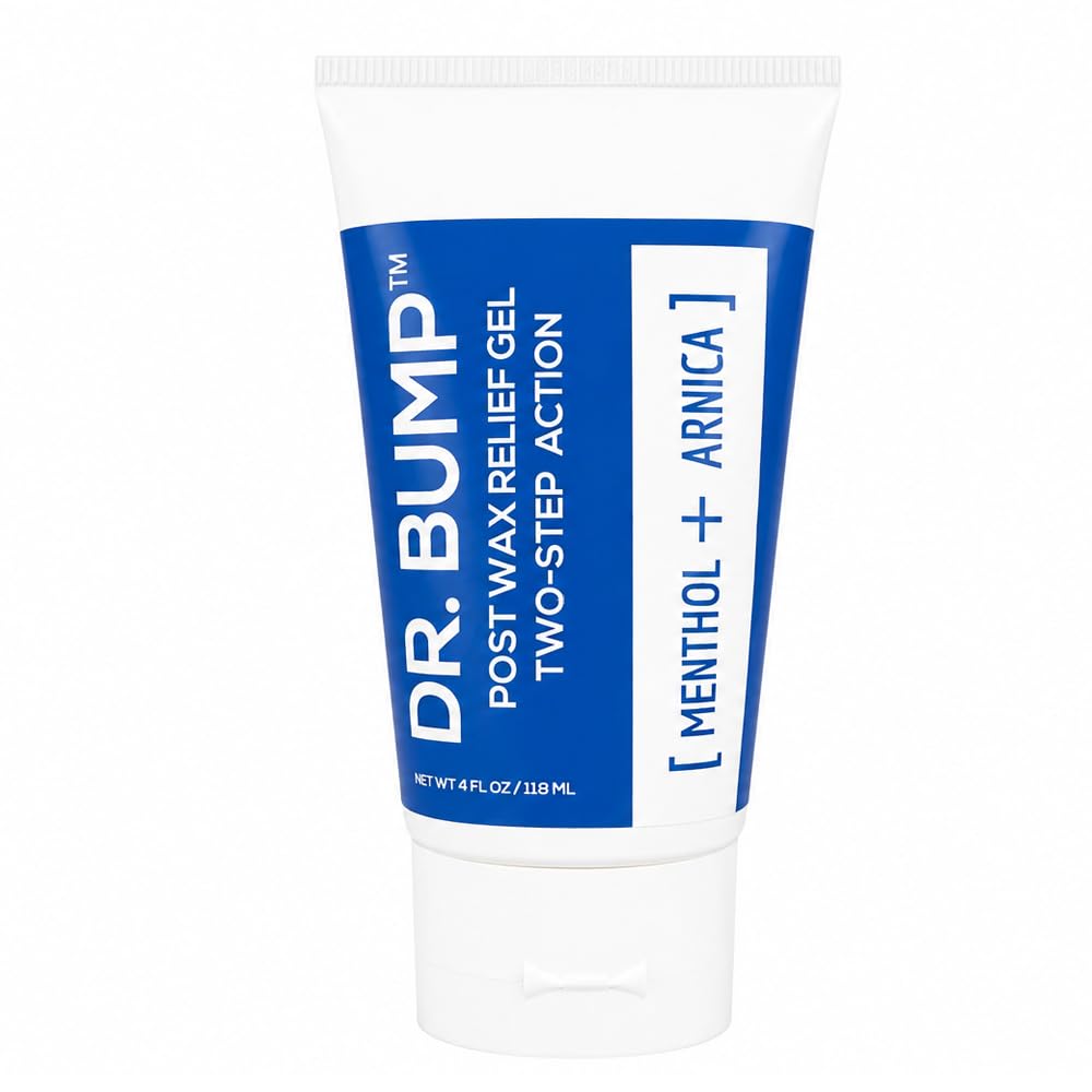 Waxness Dr. Bump Natural Pre Post Wax Discomfort Relief Cooling Gel Menthol & Arnica 4 fl oz (118 ml) – Fast Absorbing Muscle & Skin Comfort Gel – Professional Skin Care – Made in USA