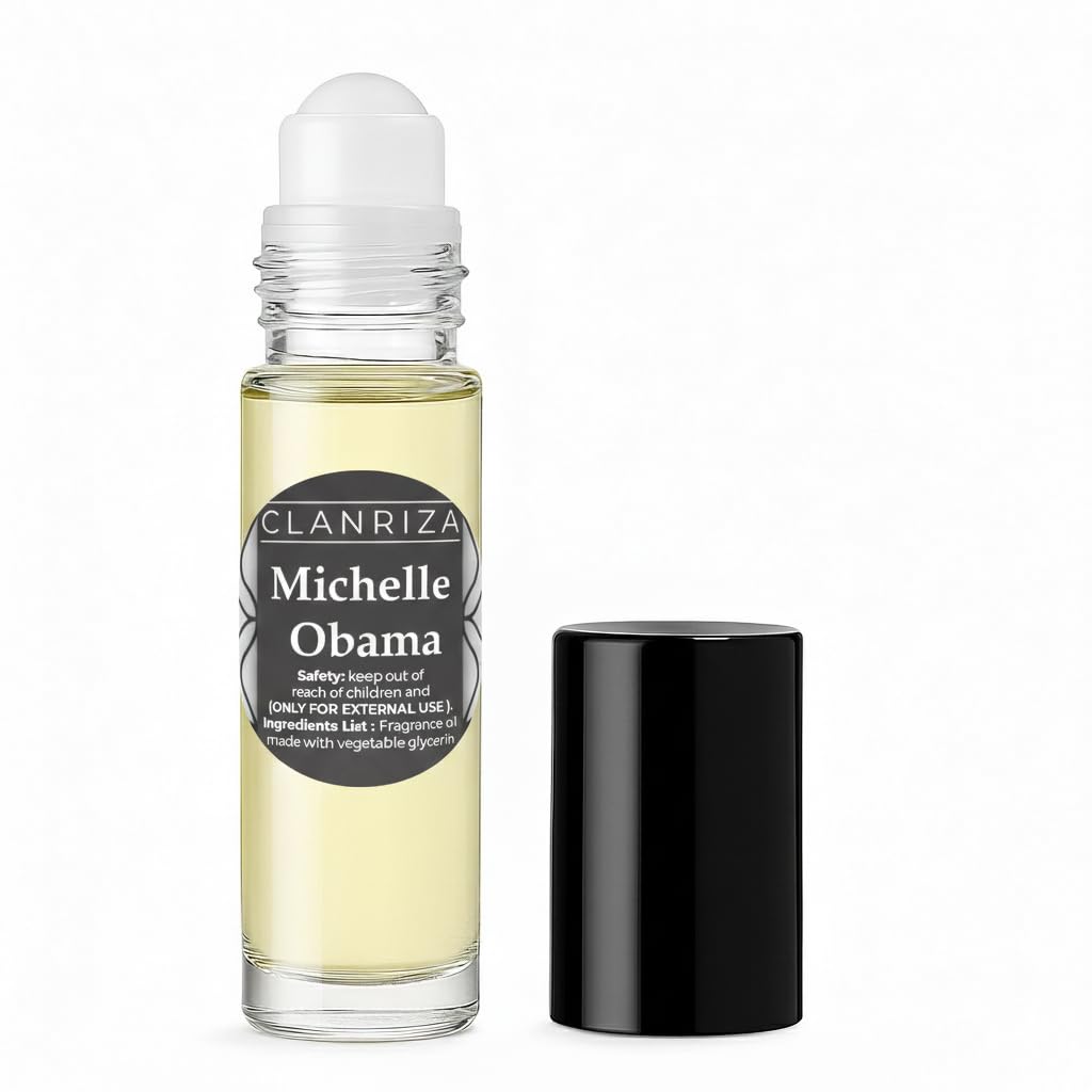 CLANRIZA 10ml Roll-On Glass Bottle Michelle Obama Fragrance Oil, Inspired Women Perfume Body Oil - Long Lasting Scented Oil - Daily Use Scent, Travel Size & Gifts