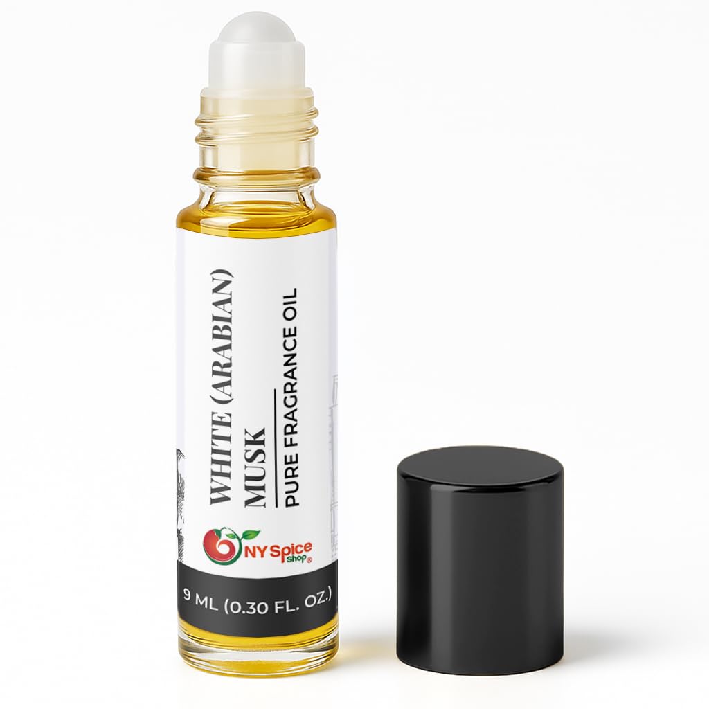 NY Spice Shop White Arabian Musk – Pack of 1 Smooth Aromatic Notes & Oil Based Perfume Blend – Natural Scent Essence with Refreshing Aroma Tone – Traditional Arabian Fragrance for Personal Scents