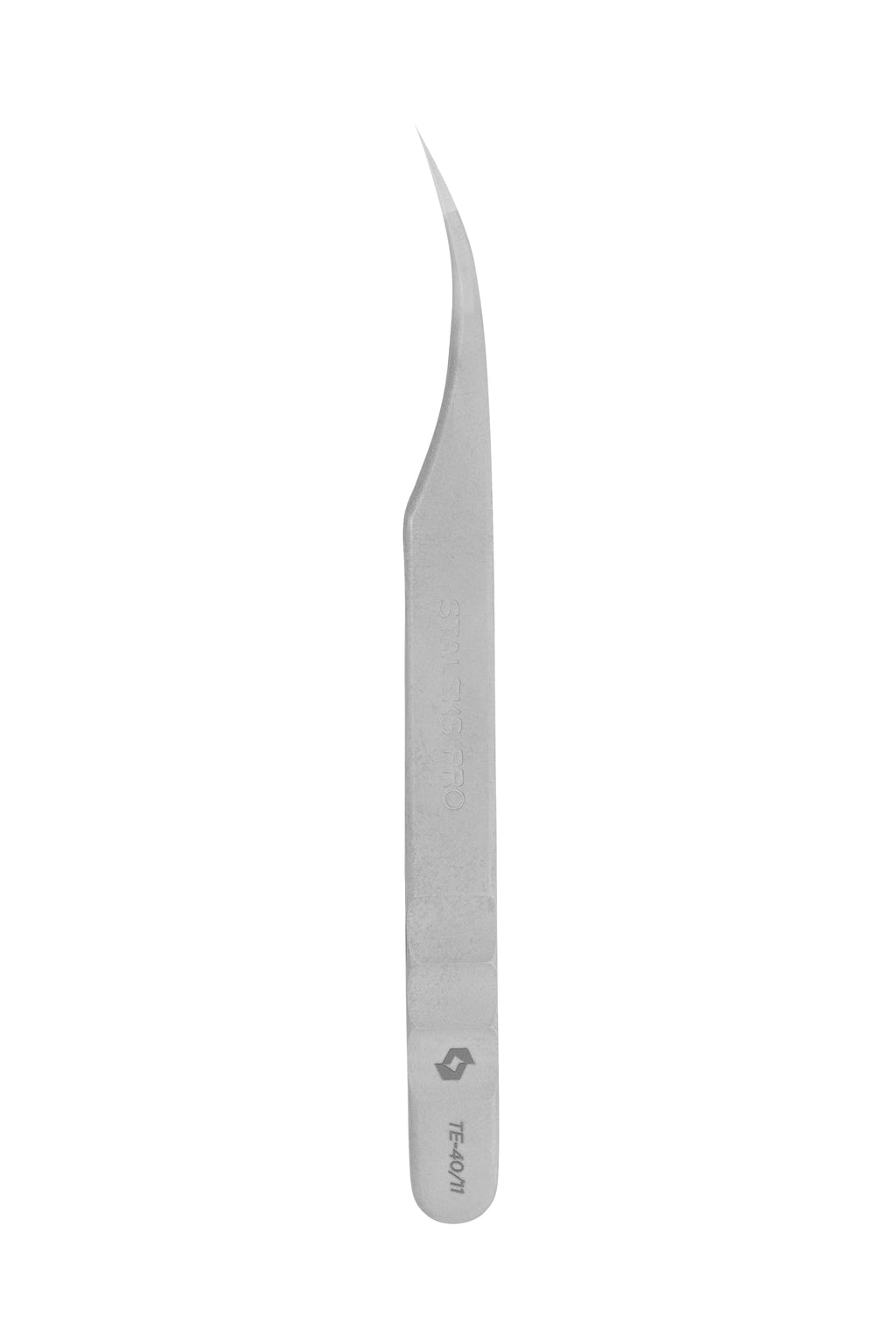 STALEKS PRO Eyelashe Tweezer (TE-40/11) - Silver - Stainless Steel - Modern