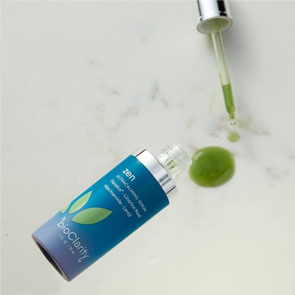 BioClarity Zen Ultra-Calming Serum | Ultracalming Serum for Redness-Prone Skin | 100% Vegan | Calm, Soothe, and Soften Face | Contains Floralux Naturally made from Chlorophyll | 1.7 fl. oz.