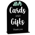 Black Cards and Gifts Sign for Wedding, Wedding Engagement Bridal Shower Baby Shower Decor for Reception Reception Party, Weddings Table Acrylic Sign