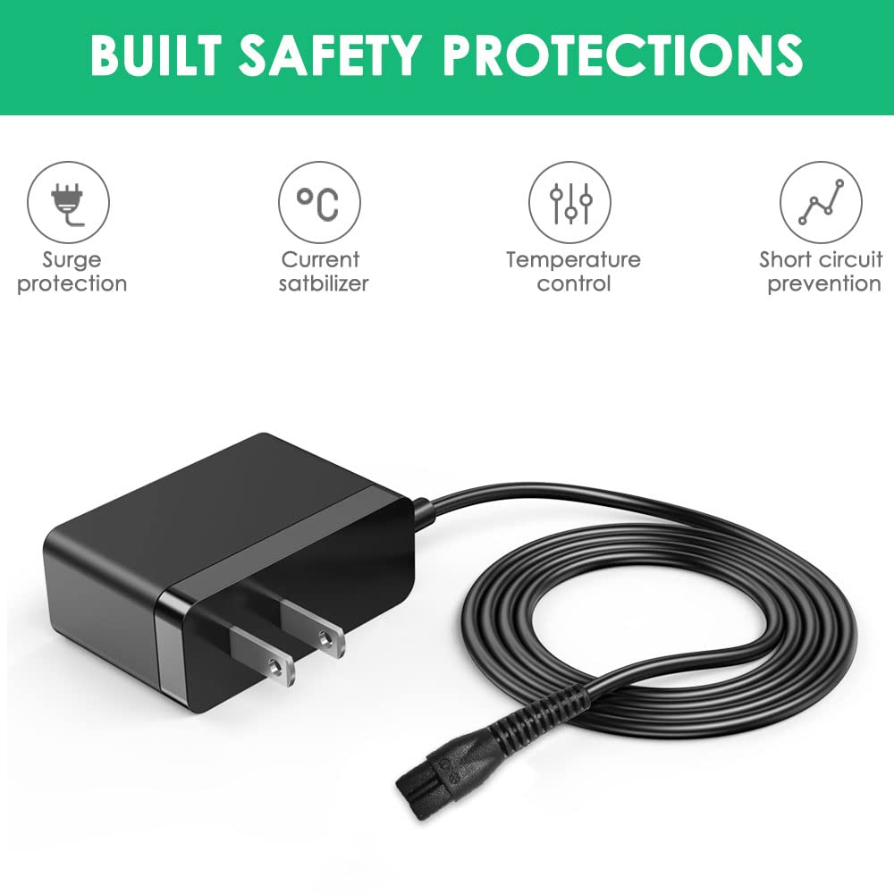 for Oneisall Charger, Replacement Charger Compatible with Oneisall Low Noise Dog Clippers Cordless Electric Quiet Hair Clippers Power Cord Adapter
