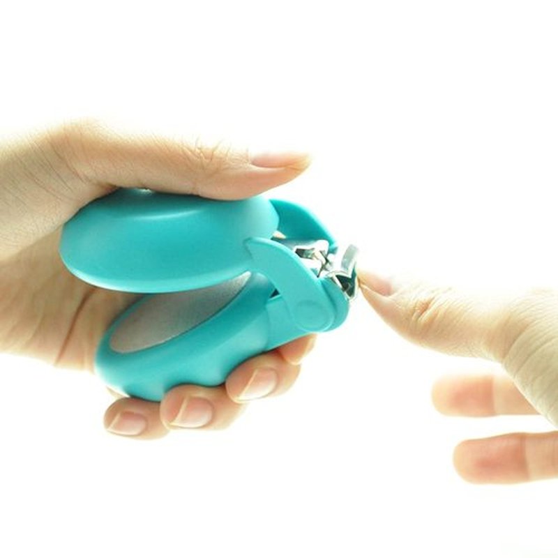 HARAC Special Needs Nail Clippers for Arthritic Hands, Senior and Kids, Adapted Nail Clipper for Fingernail and Thick Toenail, Made in Japan (Blue)