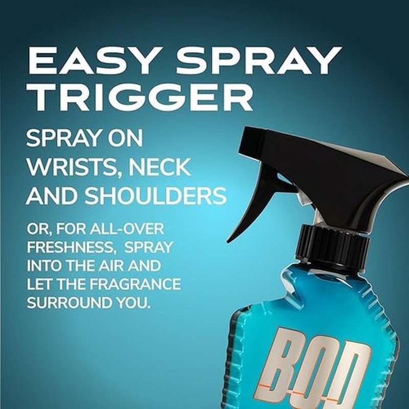 Parfums de Coeur Bod Man Fresh Blue Musk Body Spray - Invigorating 8 oz Fragrance for Men