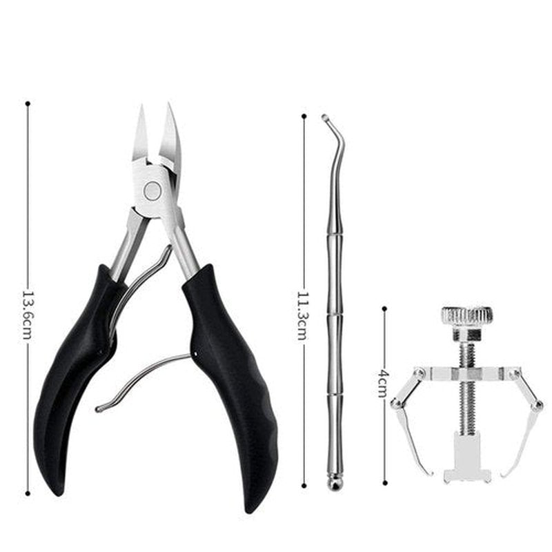 Ingrown Toenail Removal Kit with Toenail Clippers for Thick Toe Nail Lifter and Ingrown Toenail Corrector in a Portable Pedicure Kit for Thick Toe Nails, Podiatry Tools for Podiatrist