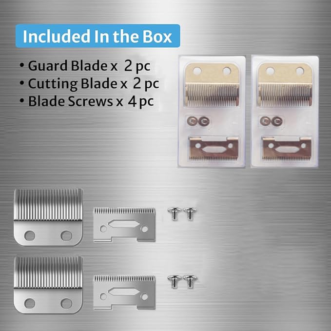 Wahl Clipper Replacement Blades - 2 Pack Compatible 2 Hole Design for Precision Cutting