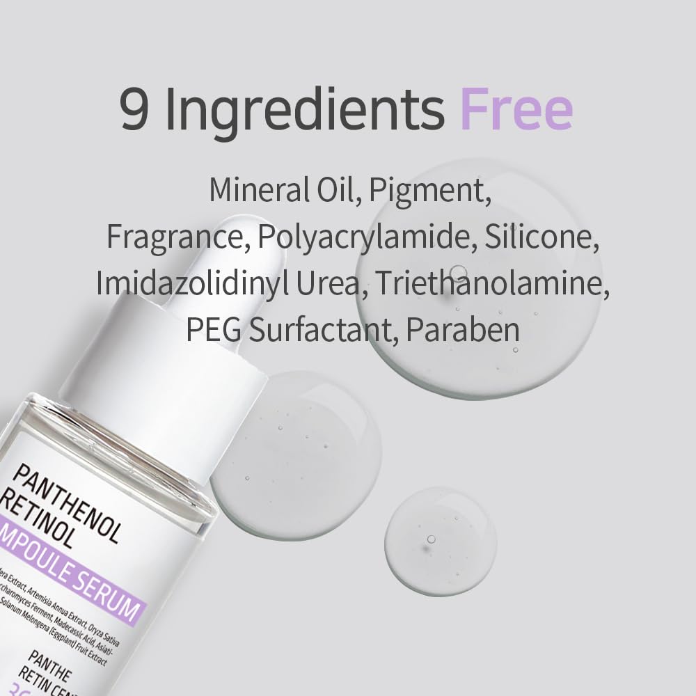 APLB Panthenol Retinol Ampoule Serum | PANTHE RETIN CEN™ 36.5% 1.35 FL.OZ/Korean Skincare, Deep hydration, Elasticity care, Sensitive skin, Wrinkle care, Revitalize for gentle and improve skin texture