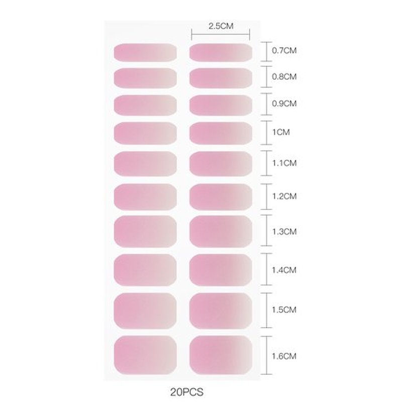 JMEOWIO Gel Nail Stickers Purple Pink Semi Cured Gel Nail Strips Wraps UV/LED Nails Art Design Decoration Accessories