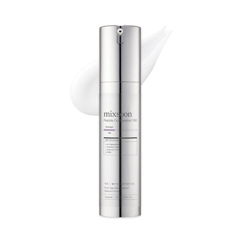 mixsoon Peptide Cica Hyalshot 150 - Firming, Soothing and Moisture-Boosting Ampoule Serum, Lightweight Formula for Radiant, Balanced Skin 50ml / 1.69 fl.oz. Korean Glass Skin Care