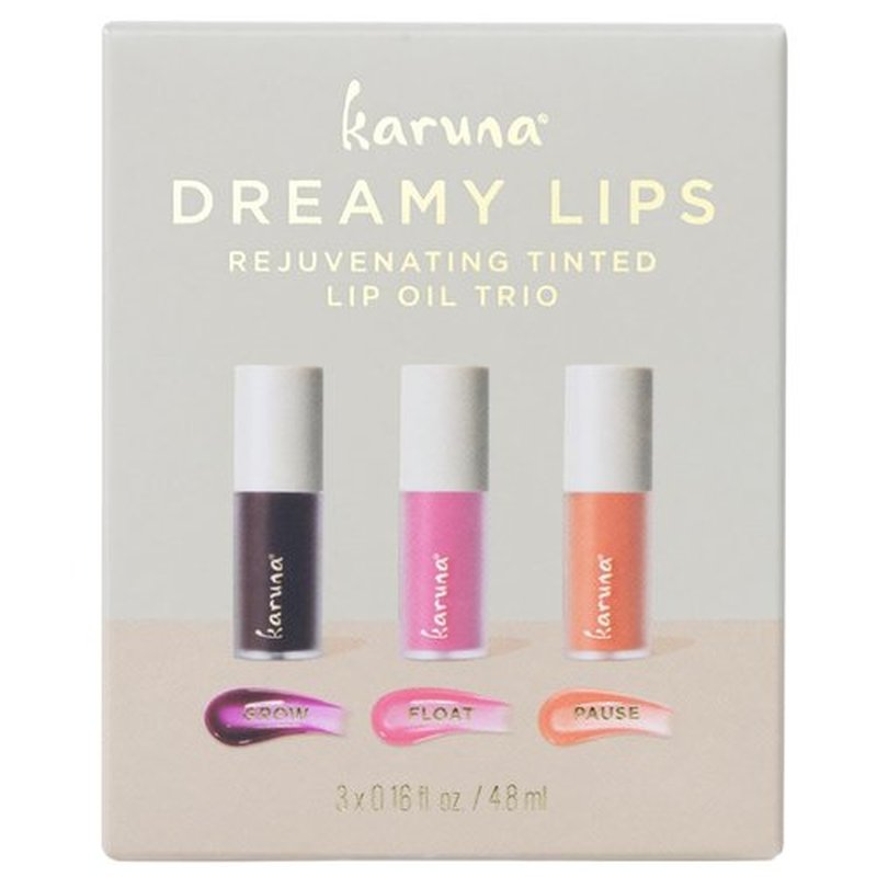 Karuna Dreamy Lips Trio - Rejuvenating Tinted Lip Oil, 3 Pack, 0.16 fl. Oz/4.8 ml