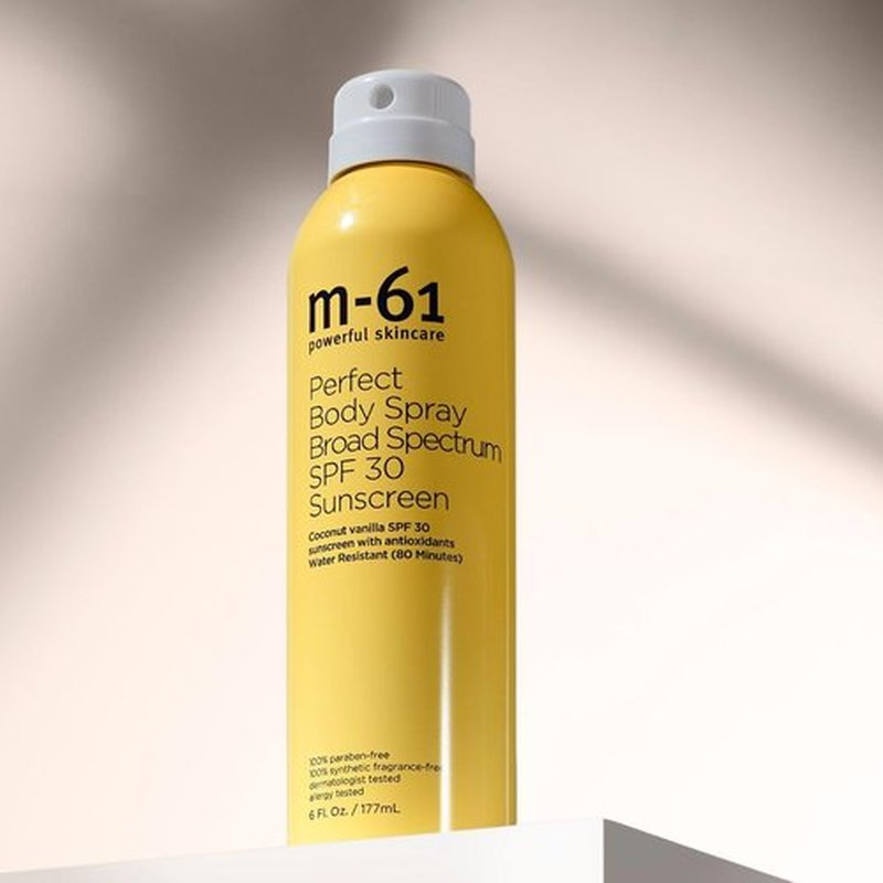 **M-61 Sunscreen Spray SPF 30 - Lightweight Clear Mist, Water Resistant for 80 Minutes | Vitamin E & Aloe | 6 Fl Oz**