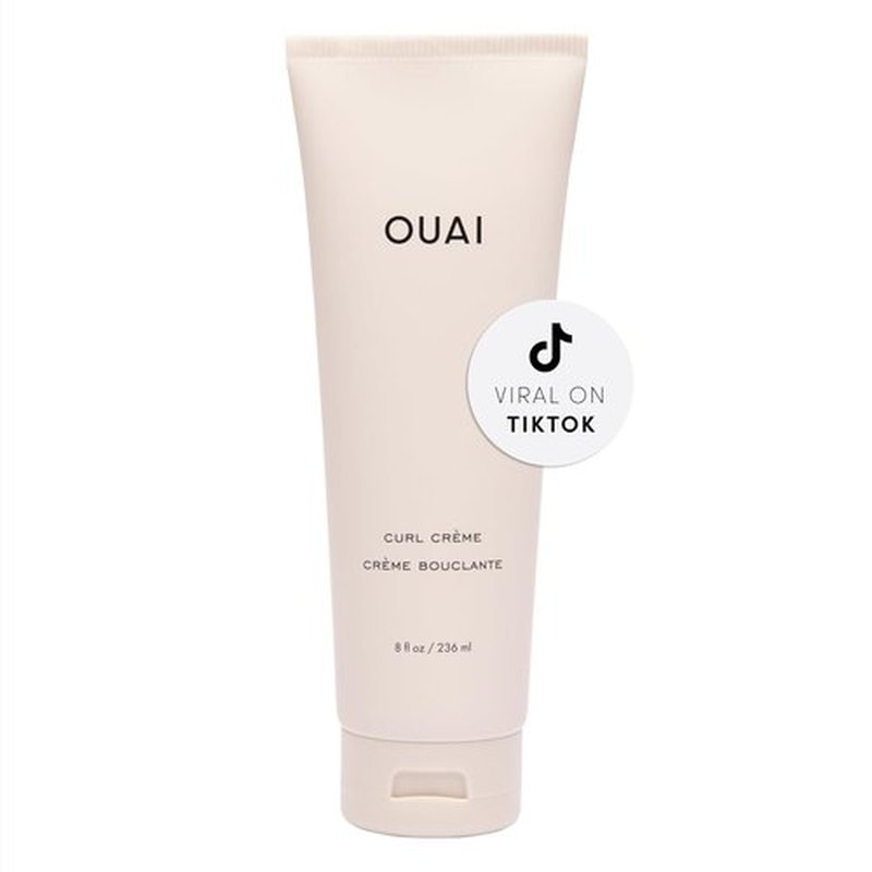 OUAI Curl Cream - Curl Defining Formula with Chia & Linseed Oil - Enhances Definition & Hydration - Tames Frizz & Humidity - Silicone-Free for Curly Hair (8 oz)