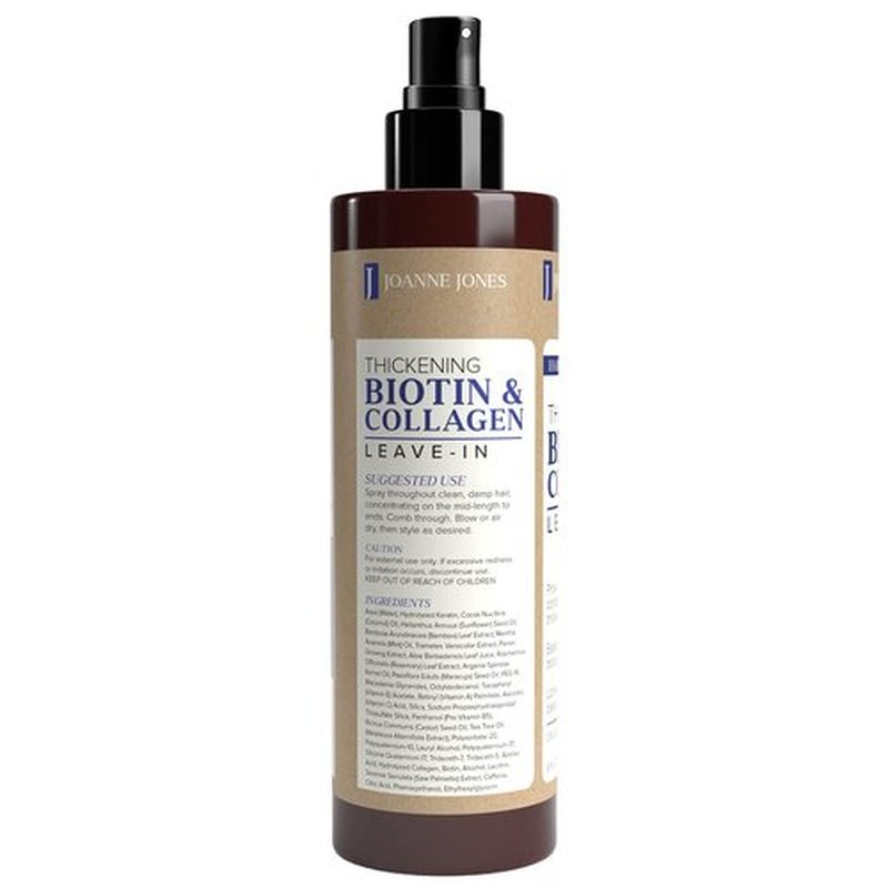 Joanne Jones Leave-In Conditioner - Thickening Biotin & Collagen Spray for All Hair Types | 8 fl oz