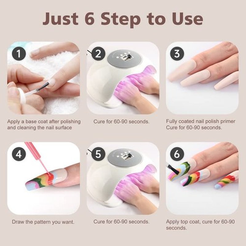Gel Polish Gel Liner Nail Polish Set-12 Colors Gel Nail Art Polish for Swirl French Nails, Built-in Thin Brush in Bottle for Nail Art Painting Drawing Nail Designs Polish, Gift Set for Women Girls