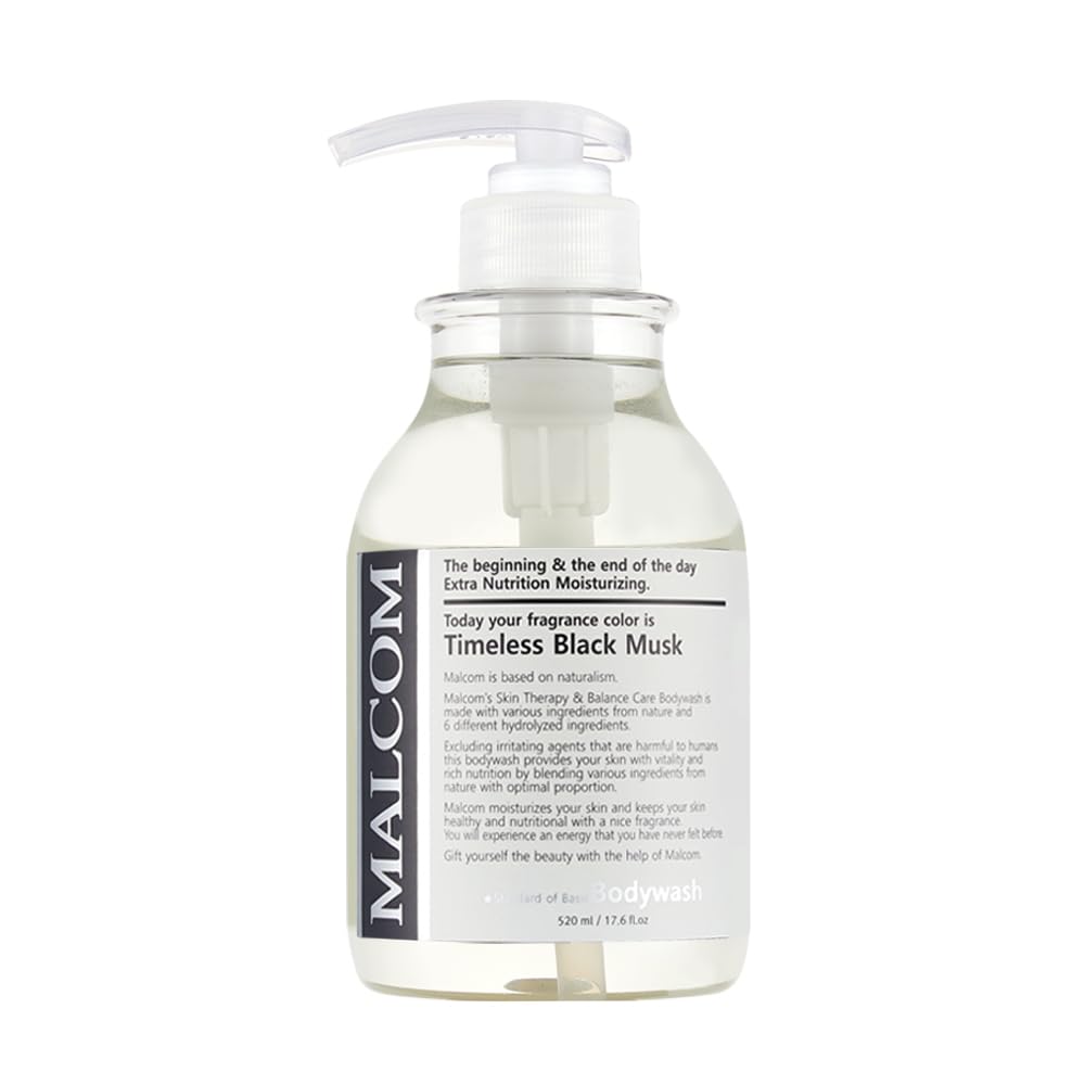 MALCOM low ph Allergy-free Body Wash Timeless Black Musk 17.58 fl oz