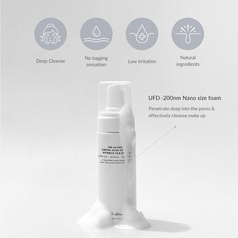 Dr.Althea Amino Acid Gentle Bubble Cleanser - Daily Foam Face Wash for Sensitive Skin | Vegan | 4.73 fl oz