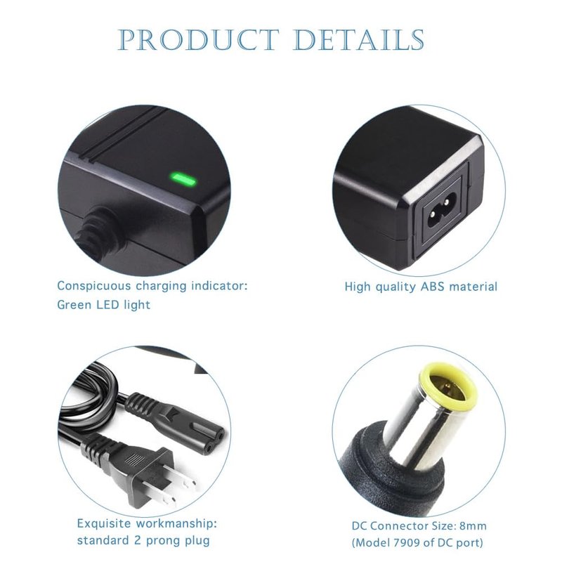 UL Listed AC to DC Charger Compatible with Jackery Explorer 160/240/E160/E240 Portable Power Station, FANLIDE Power Supply Adapter Charger for Portable Generator