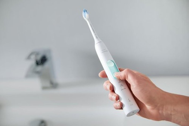 Philips Sonicare ProtectiveClean 5100 Electric Toothbrush - Pressure Sensor, 3 Modes, Travel Case, White, Model HX6857/11