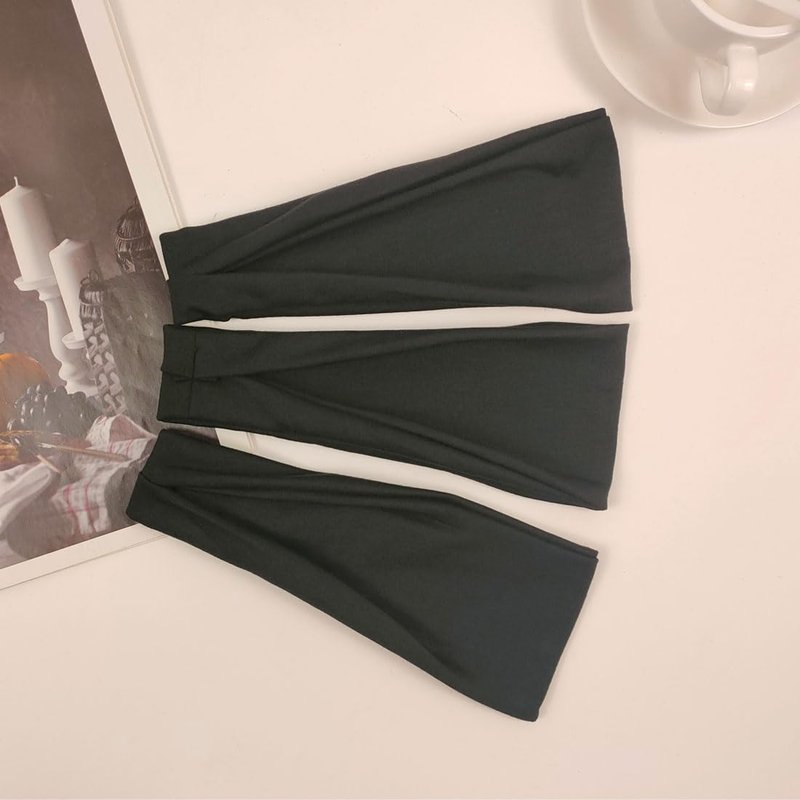 YONUF Fashion Headbands For Women Wide Headband Yoga Workout Head Bands Hair Accessories Black Band 6 Pack